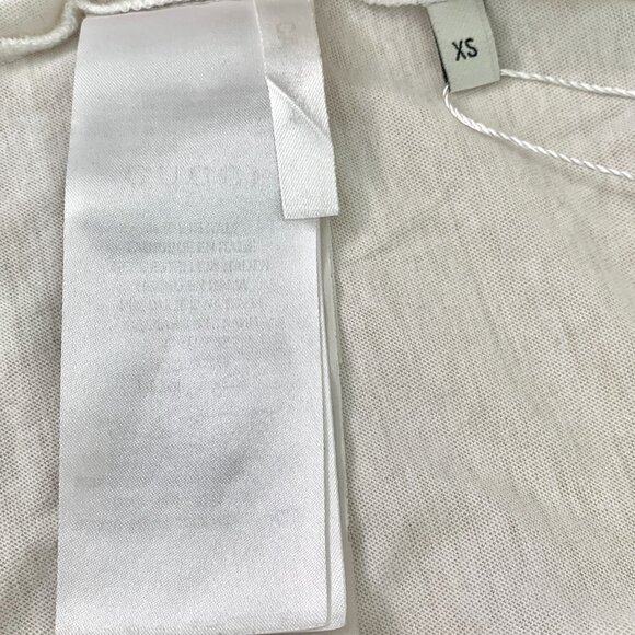 Gucci White Floral & Letter Print Cotton Short Sleeve T-Shirt XS - Picture 8 of 8